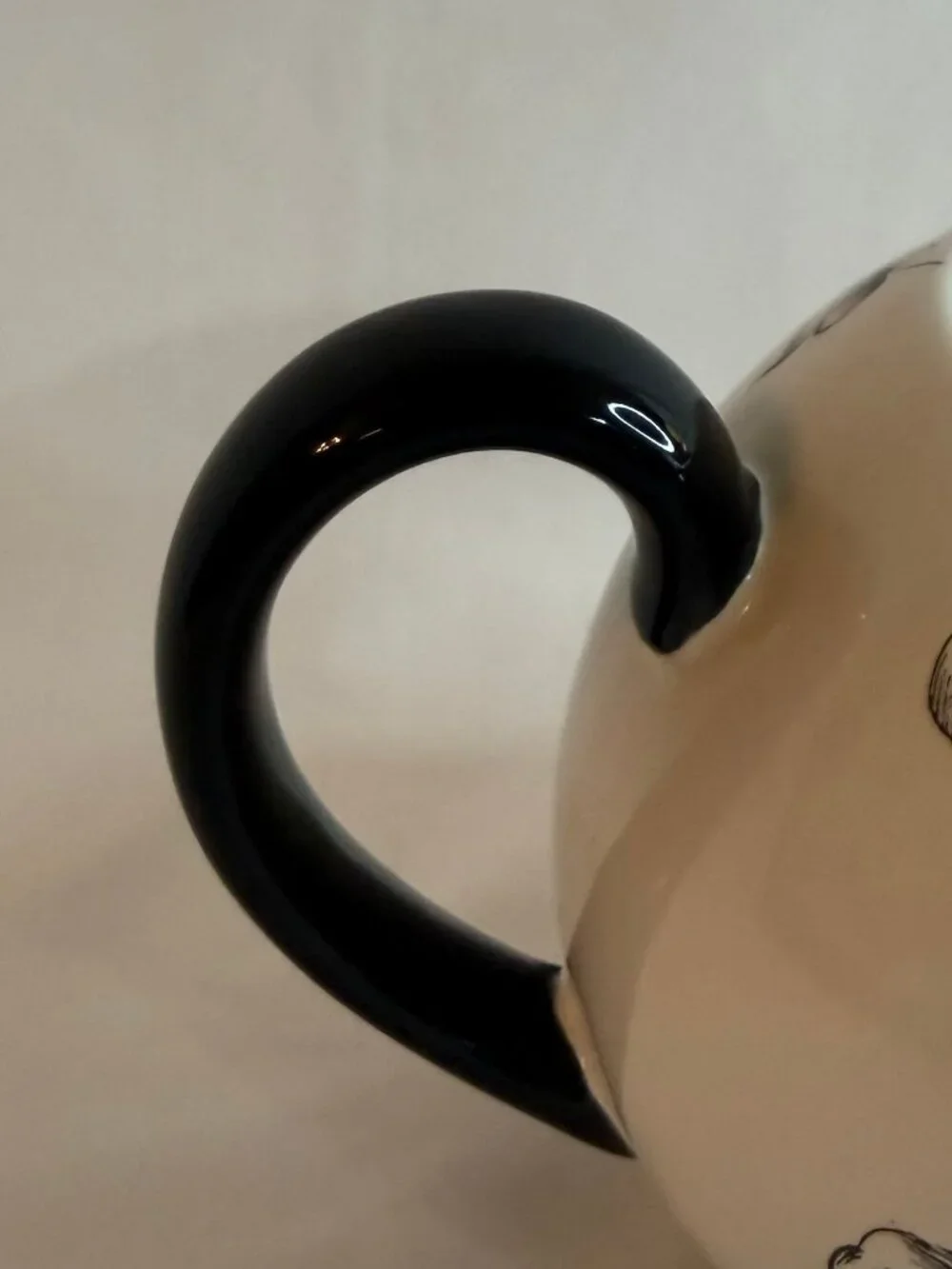 Certified International Teapot Jennifer Brinley Black & White Floral 4 Cup #4123